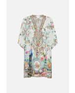 Camilla - Short Lace Up Kaftan Plumes and Parterres