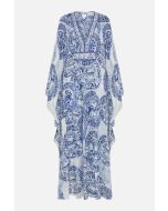 Camilla - Long Kaftan With Waist Detail Glaze and Graze