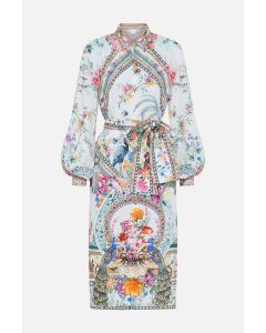 Camilla - High Low Midi Shirt Dress Plumes and Parterres