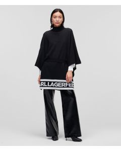 Karl Lagerfeld - Poncho in maglia con logo Karl